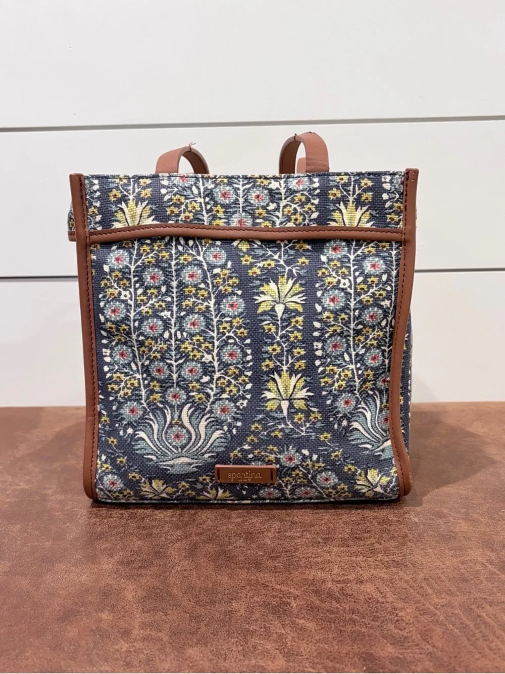 Spartina 449 Floral Canvas Tote Coastal Cottagecore Southern Vintage